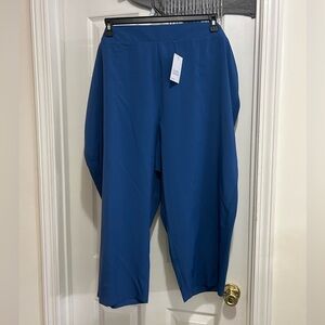BNWT Croft & Barrow Size 3X Mid Rise Capri Pants Blue Lightweight